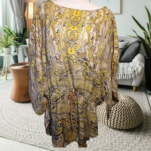 🦋 Chelsea & Theodore Yellow and Purple Paisley Tunic